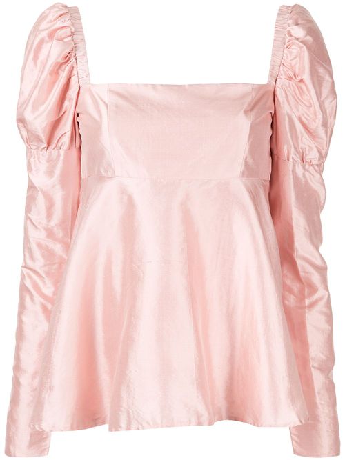 Romantic puff sleeve top - Pink