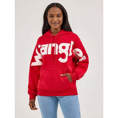 Women's Bold Logo Hoodie in Berry Red