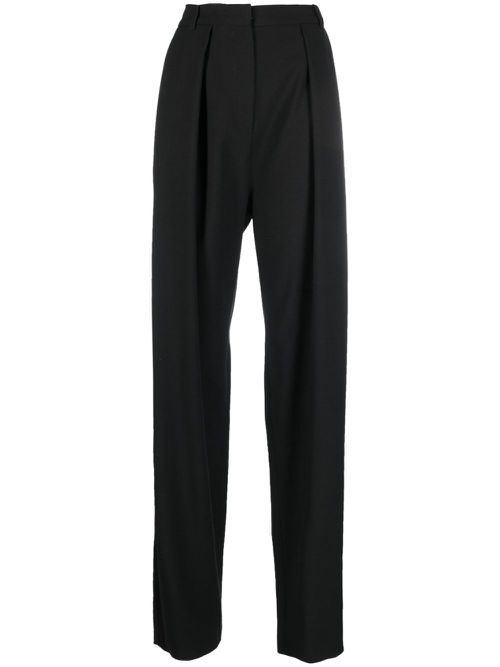 High-waisted tailored trousers - Black