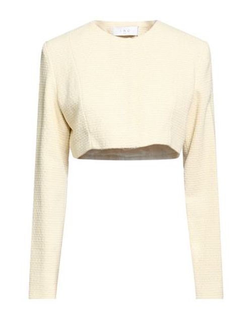 Woman Jacket Cream Size 2 Cotton, Polyester, Polyamide, Metallic fiber
