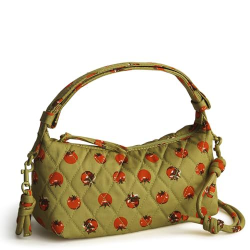 Vera Bradley Premium Cotton Roxbury Crescent Crossbody