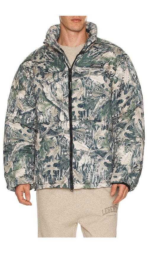 Legends Alpine Puffer Jacket in Green. L. Also in S, M, XL/1X