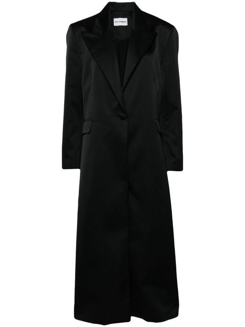 Longline single breasted coat - Black