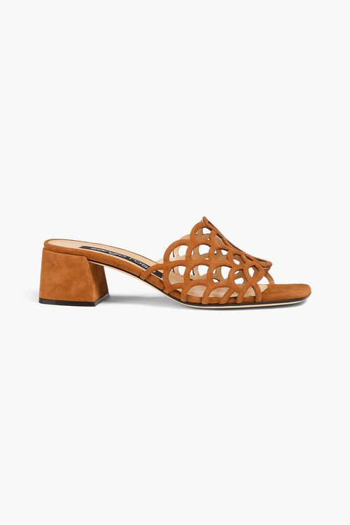 Mermaid laser-cut suede mules - Brown - EU 39.5