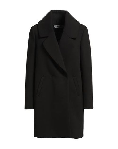 Woman Coat Black Size L Polyester, Elastane