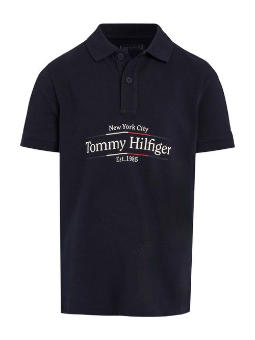 Logo-embroidered polo shirt - Blue