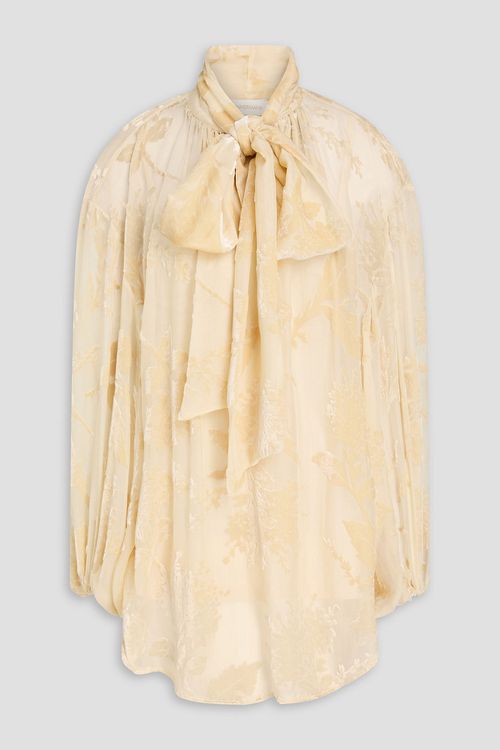 Devoré-velvet blouse