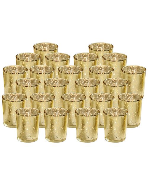 24pc Gold Votive Tealights Candle Holders