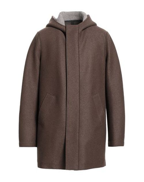 Man Coat Khaki Size 40 Virgin Wool
