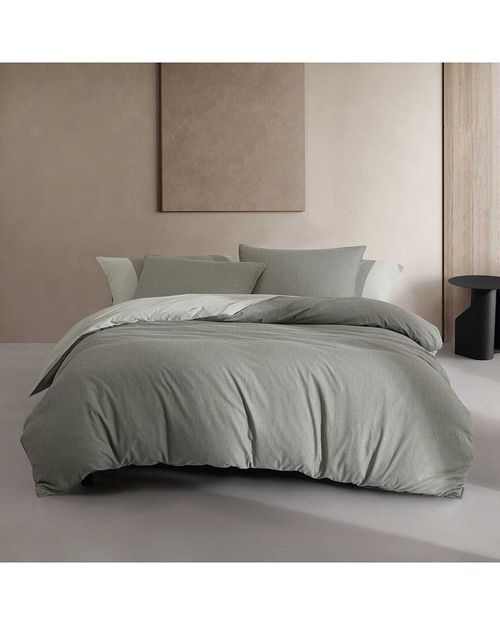 Contrast Weave Sateen Duvet Set