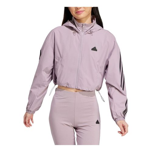 (WMNS) Future Icons 3-Stripes WIND.RDY Jacket 'Purple Black'