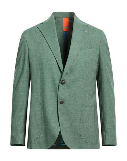 Man Blazer Green Size 36 Polyester, Viscose, Elastane
