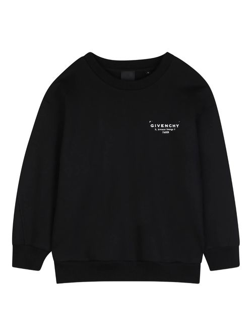 Mini Ribbed Neck Sweater with Logo Print for Boys
