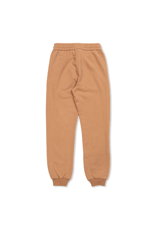 Sweatpants With A Logo In A Velvety Finish, Unisex, Beige