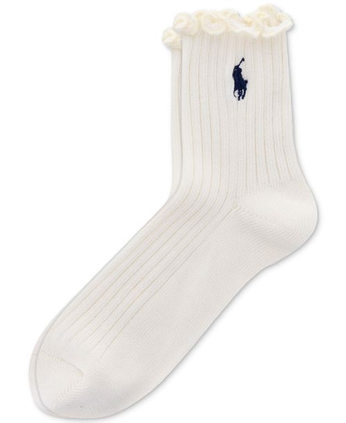 Women's Lettuce Edge Anklet Socks 79132 - Ivory