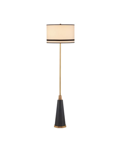 Black Bronze Antique Brass Floor Lamp from the Gieves Collection