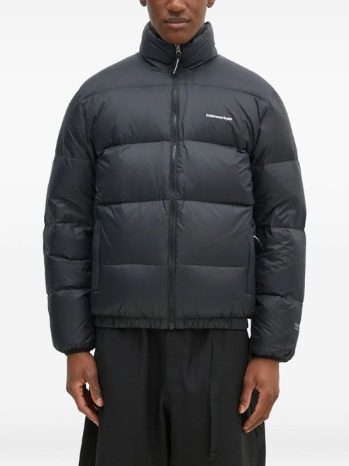 Logo-print padded jacket - Black