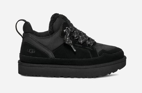 ® Men's Lowmel Suede/Textile/Recycled Materials Sneakers in Black