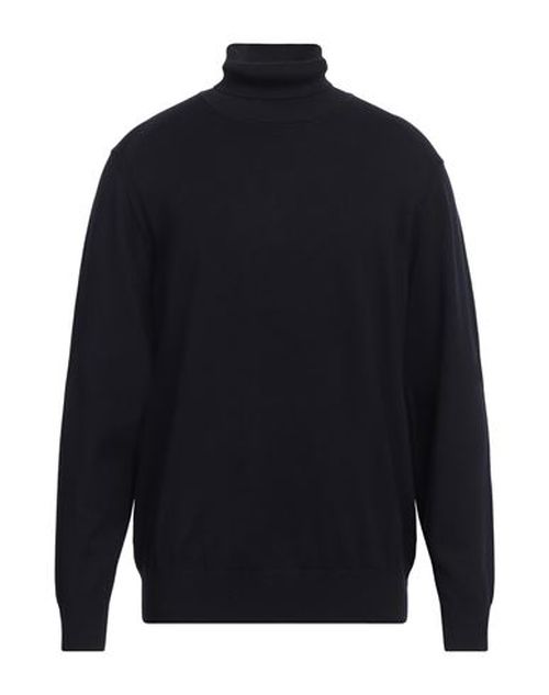 Man Turtleneck Navy Size L Viscose, Polyamide