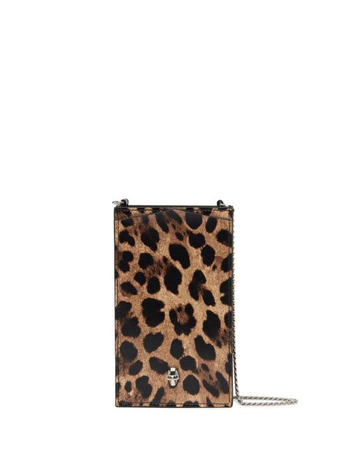 Leopard-print phone case - Brown