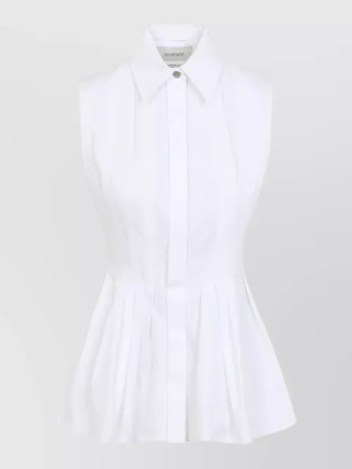 Sportmax - cotton sleeveless peplum blouse