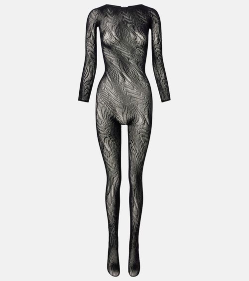 Sheer mesh catsuit