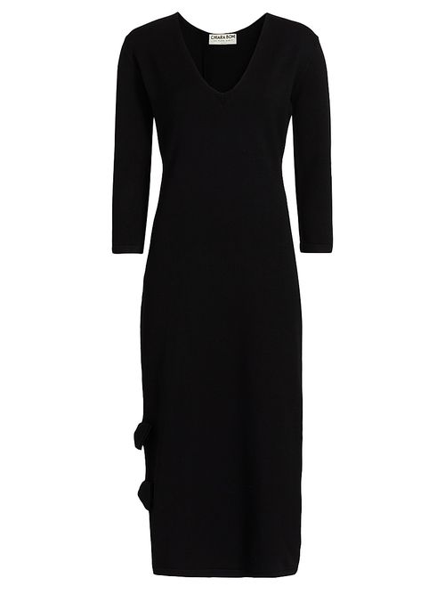 Women's Dillak Pepper V-Neck Knit Dress - Nero