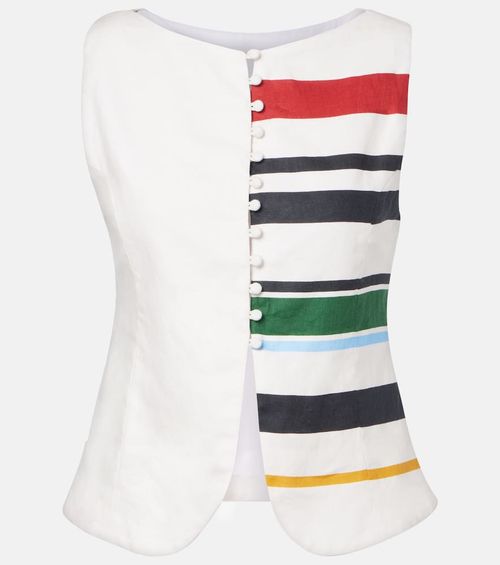 Genova striped linen top