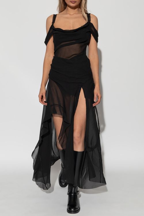 Dress With Straps, Women's, Black
