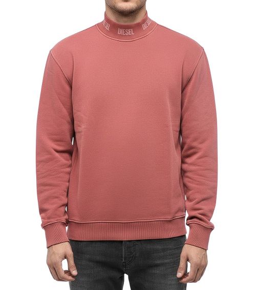 Red Mock Collar Sweatshirt