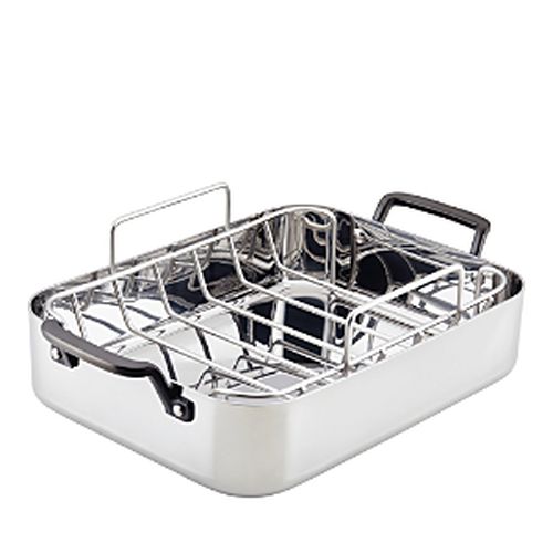 5 Ply Clad Stainless Steel Roaster and Rack