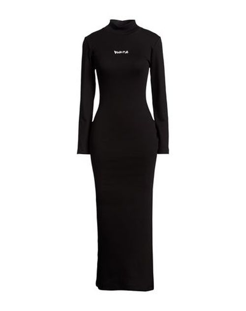 Woman Maxi dress Black Size M Cotton, Elastane