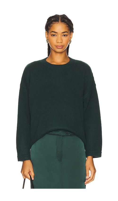 SABLYN Alston Boyfriend Crewneck Sweater in Green. M. Also in