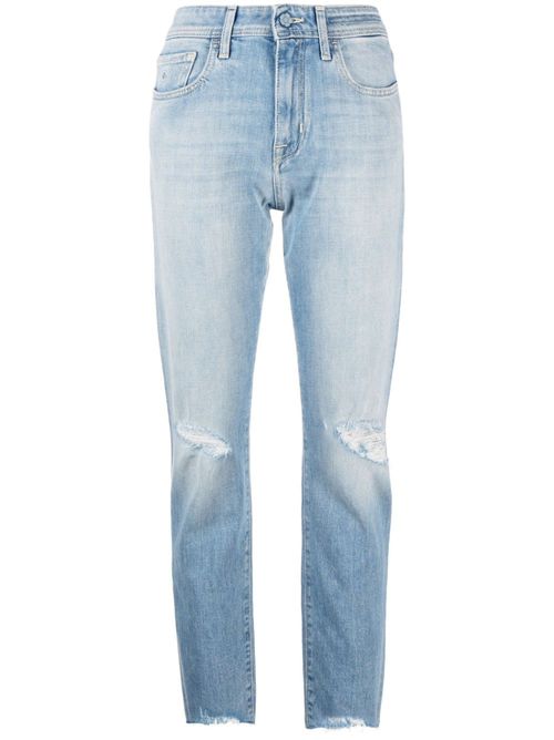 Distressed-detail denim jeans - Blue