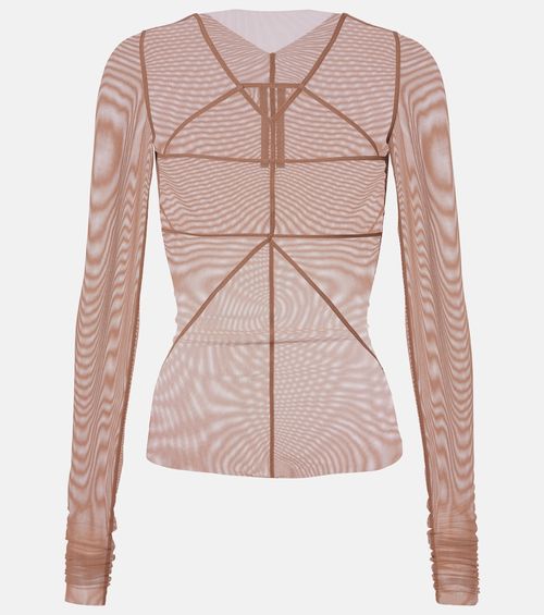 Temple sheer tulle top