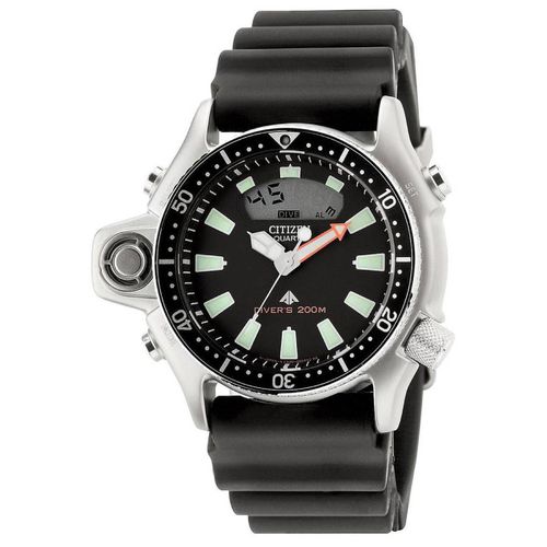 Promaster Aqualand Quartz Analog-Digital Black Dial Mens Watch JP2000