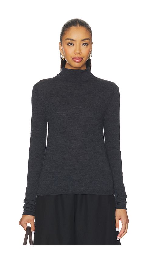 EAVES Cosette Knit Mockneck in Charcoal. XL also in XXS, XS, S
