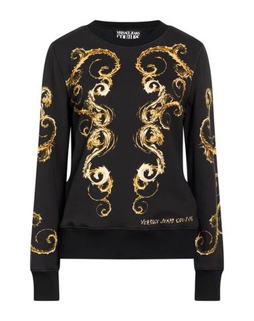 Woman Sweatshirt Black Size S Cotton