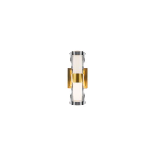 Aged Brass LED Wall Sconce from the Hourglass Collection