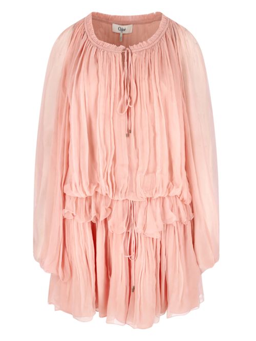 Chloé Lightweight Silk Slip Dress with Soft Natural Drape