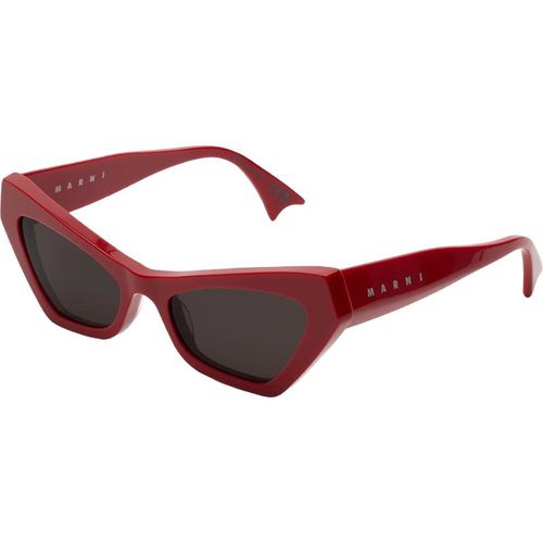 Marni Unisex Marni Zelaryth Red Sonnenbrillen Acetat Rot Schwarz Geometrisch