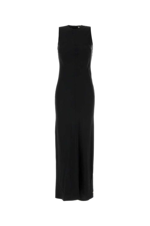 Black Sleeveless Midi Dress
