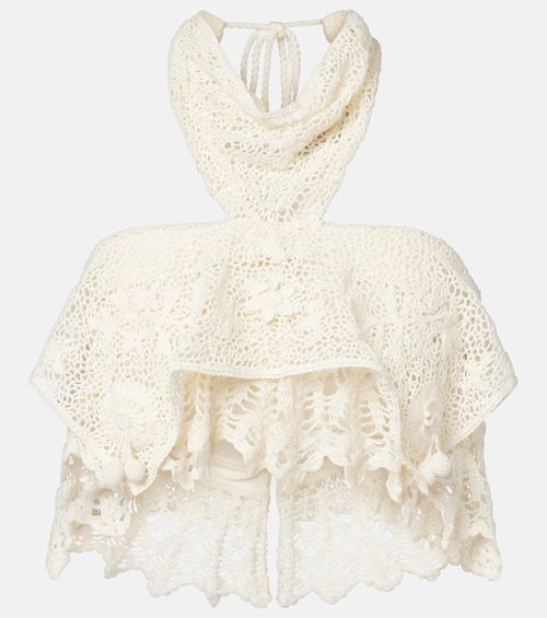 Dunvel crochet halterneck crop top