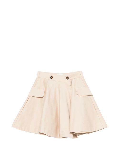 Mini Chic Cotton Skirt with Pockets