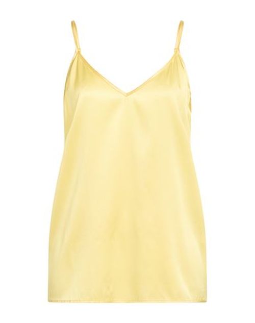 (the Mercer) N. y. Woman Top Yellow Size 10 Silk, Elastane