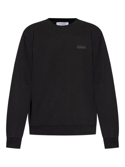 Givenchy Logo Patch Sweatshirt in Black - Black