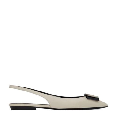 Anaïs slingback flats in smooth and patent leather