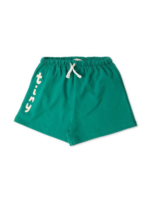 Drawstring stretch-cotton shorts - Green
