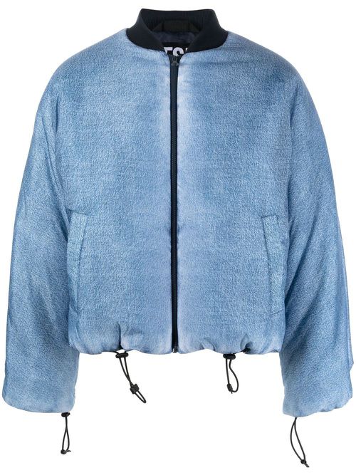 Denim-style bomber jacket - Blue