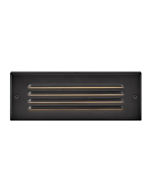 Stainless Steel Black LED Flush Step Light from the Dash Louvered Collection